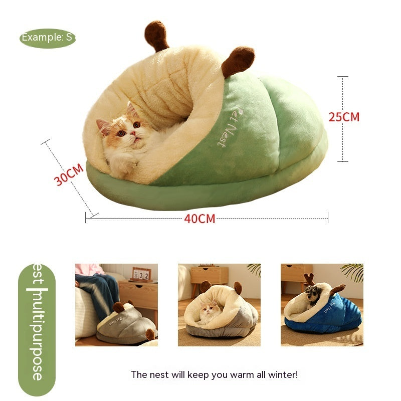 Pet Bed Winter Slippers Small Nest