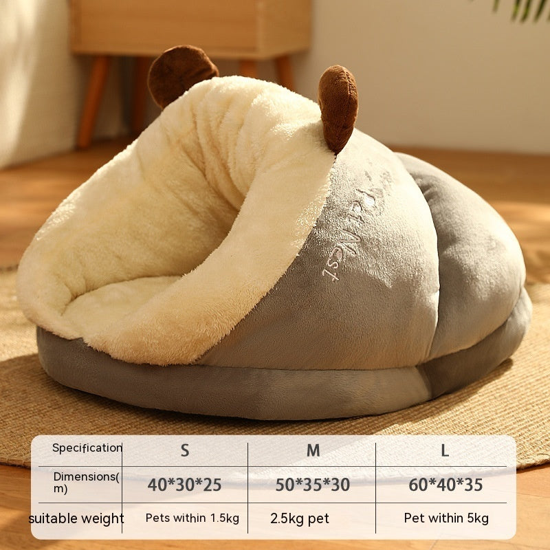 Pet Bed Winter Slippers Small Nest