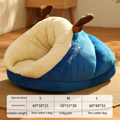 Pet Bed Winter Slippers Small Nest